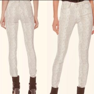 PAIGE Sonoran Snake Hoxton Ankle Skinny Jeans 27